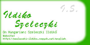 ildiko szeleczki business card